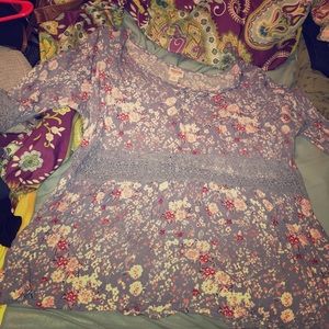Mossimo supply co LS boho top